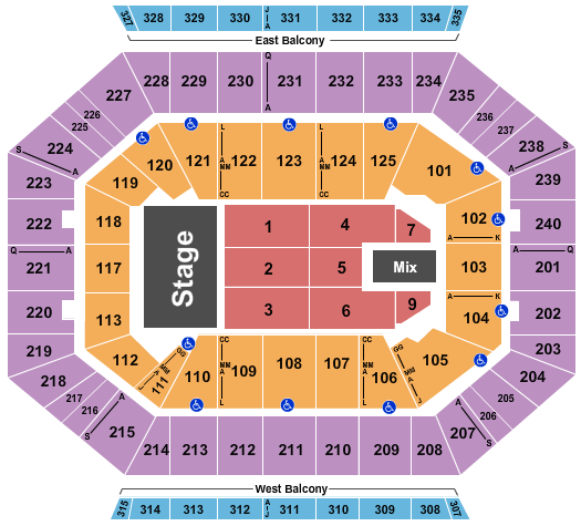 DCU Center TSO Seating Chart
